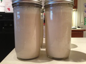 (4) Pint and A Half containers of Homemade Almond Milk