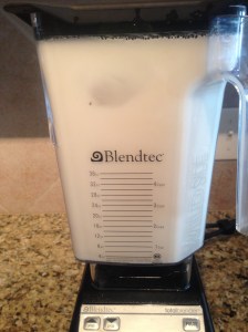 Blending Almonds and 4.5 cups of Water